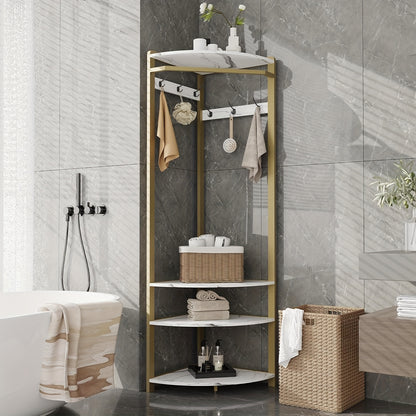 Kapstok – Kapstokhaak – Wandkapstok – Staande Kapstok – Hoekkapstok – 3-in-1 Schoenenbank & Parapluhouder – Metaal – 180 cm Hoog – Grijs