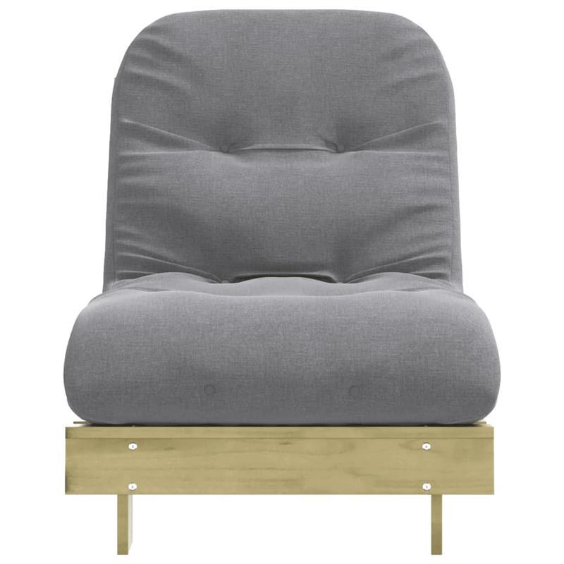 Futonbed – Sofa Bed – Loungestoel – Relaxstoel – Futonsofa – Rattan Materiaal – Ergonomische Hoofdsteun – 70x206x11 cm