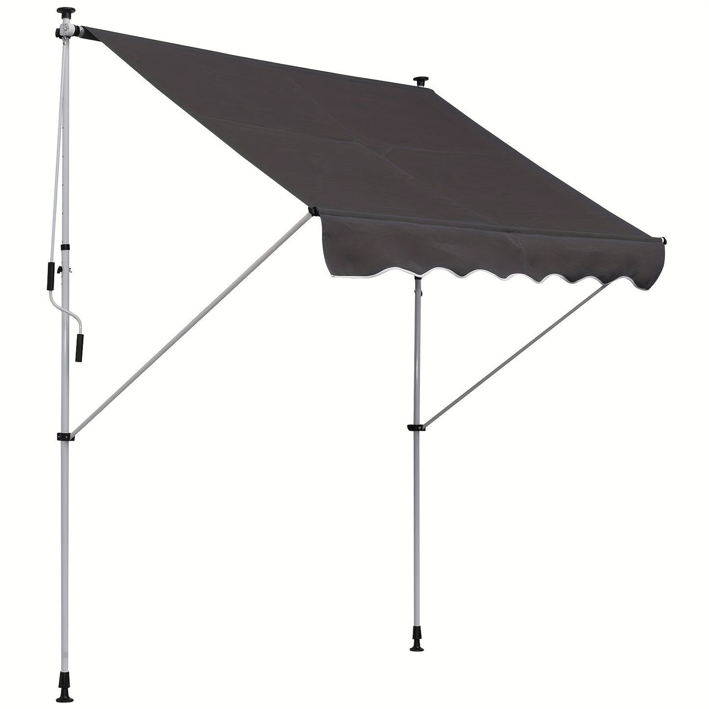 Zonneschermclips – Luifelclips – Schaduwdoekklemmen – Balkonclips – Terrasclips – Verstelbaar – Aluminium Grijs – Geschikt voor 200x150 cm Luifels