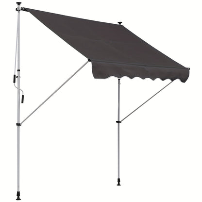 Zonneschermclips – Luifelclips – Schaduwdoekklemmen – Balkonclips – Terrasclips – Verstelbaar – Aluminium Grijs – Geschikt voor 200x150 cm Luifels