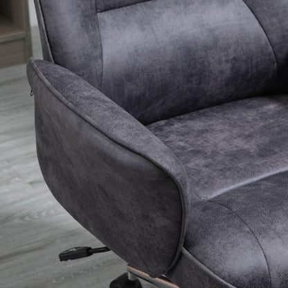 Bureaustoel – Office Chair – Ergonomische Stoel – Draaistoel – Bureaustoel – XXL Formaat – Met Schommelfunctie – Verstelbaar – Tot 120 kg – Grijs