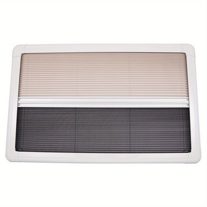 Moderne Caravanraam – Raam Voor Pickup Truck – Trailerraam – Camperraam – Vervangingsraam – Tempered Glas – Aluminium Frame – 65° Ventilatie – Insectenhor – Zwart-Witte Variant