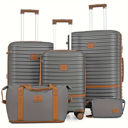 Hardschalige Kofferset – Reiskoffer – Trekker – Spinner Koffer – Bagageset – 20/24/28 Inch – Duurzaam ABS Materiaal – 360° Zwenkwieltjes – Grijs