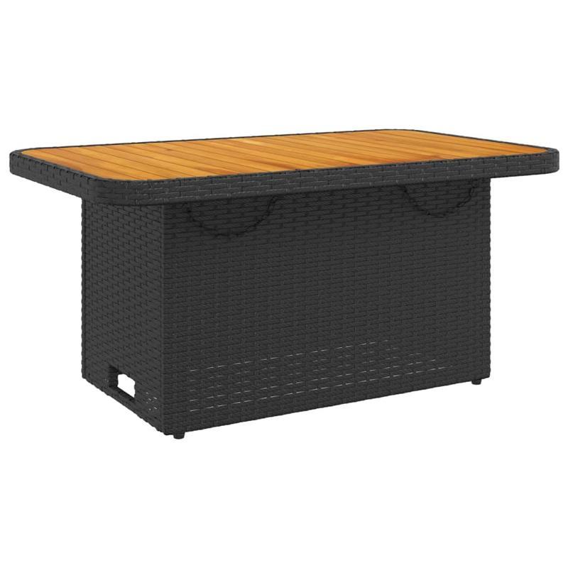 Zwarte Tuintafel – Buiten Tafel – Balkon Tafel – Patio Tafel – Tuin Meubel – Compact 90x55x71 cm – Lichtgewicht & Eenvoudig Zelf Te Monteren