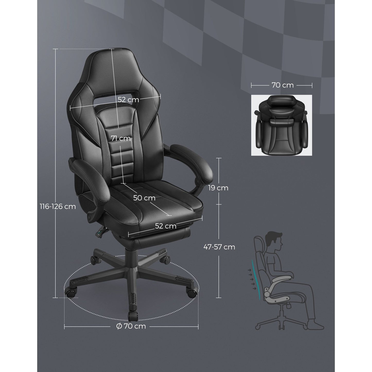 Gamingstoel – Gamestoel – Bureaustoel – Game Chair – Verstelbare Voetensteun – Ergonomisch Met Lendensteun – Maximale Draagkracht 150 kg – Pastelroze & Crèmewit