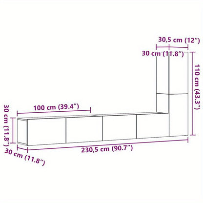 TV Meubel – TV Kast – TV Meubelset – Wandmeubel – Opbergkast – Massief Eikenhout – Wandmontage – Ruimtebesparend Design