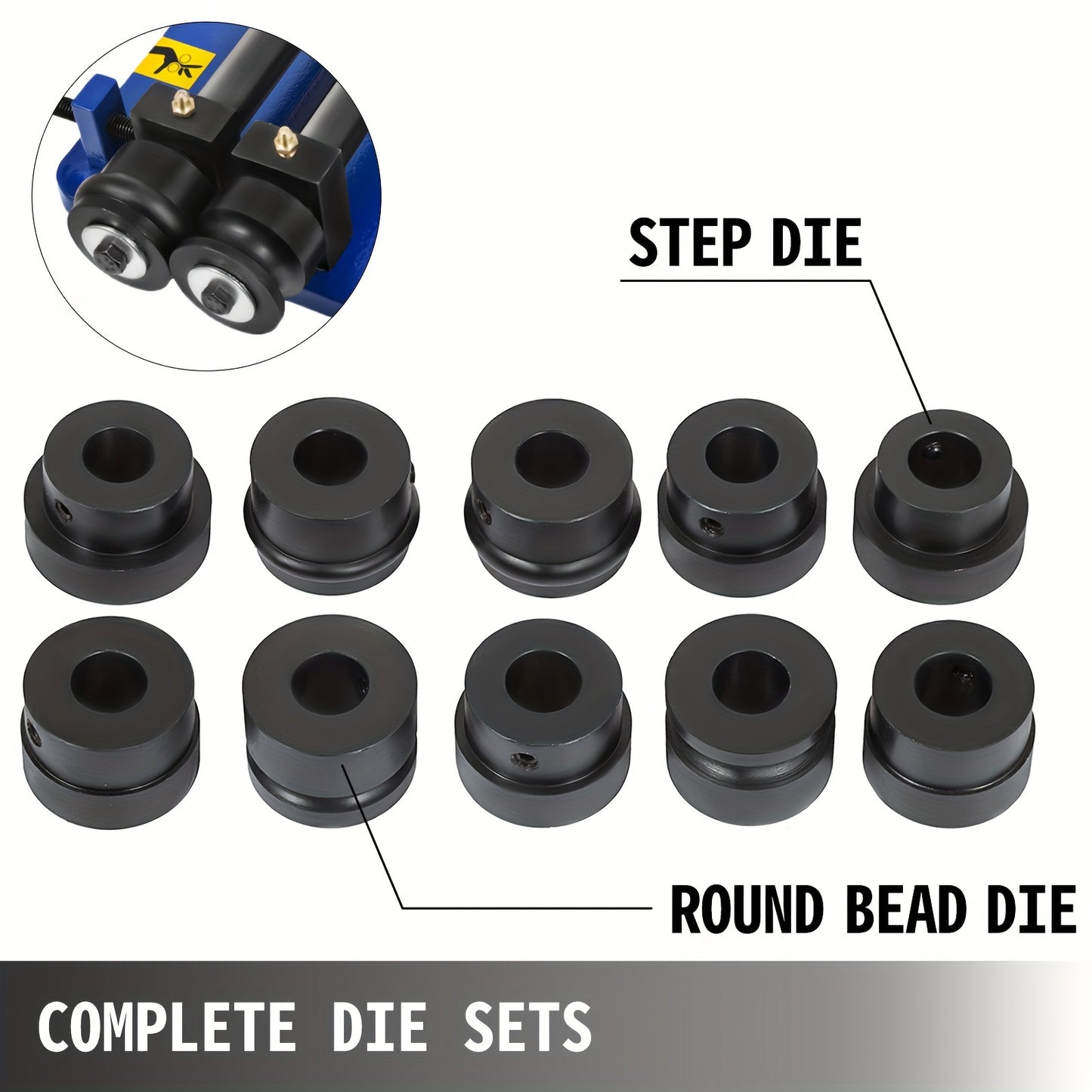 45.72 cm Metal Plate Bead Roller Bead Roller Forming Machine Presser Rotating Presser Includes Convenient 6 Mold Sets Flexible