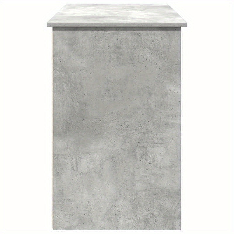 Modern Gray Engineered Wood Desk - 102x50x75cm, Concrete Gray Finish, Durable & Moisture-Resistant, Anti-Warpage, Ideal for Home Office, Study, or Bedroom