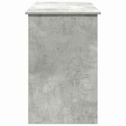Modern Gray Engineered Wood Desk - 102x50x75cm, Concrete Gray Finish, Durable & Moisture-Resistant, Anti-Warpage, Ideal for Home Office, Study, or Bedroom