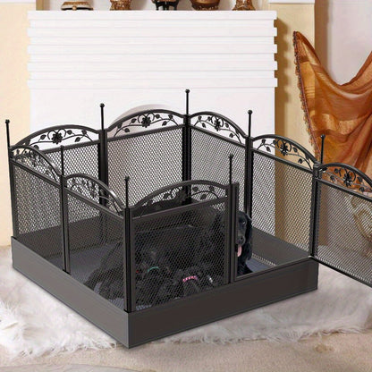 Hondenbench – Hondenkooi – Hondenren – Hondenhok – Hondenratjetoe – Grote XXL Afmeting 126x126x88 cm – Robuust Metaal Met Dubbele Deuren