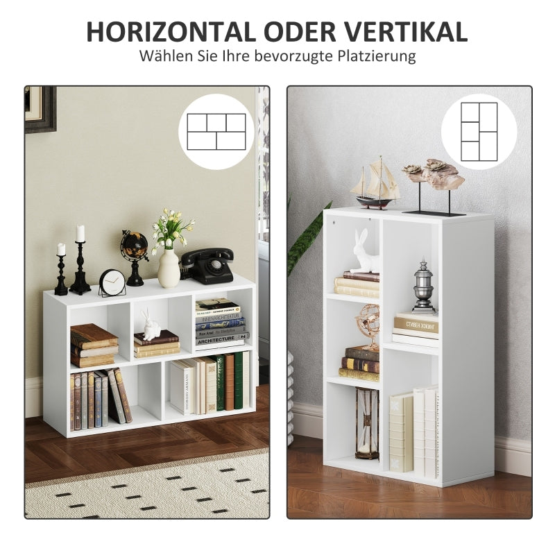 Boekenkast – Opbergkast – Rek – Stelling – Dressoir – Wit – Multifunctioneel & Ruimtebesparend – Stevig Spaanplaat Met Valbeveiliging