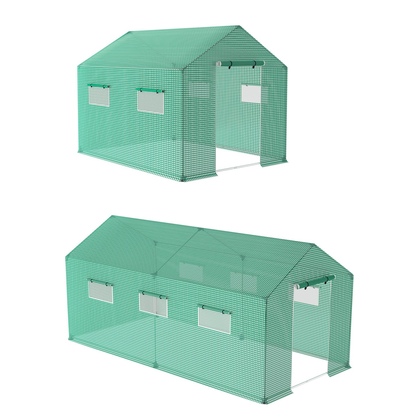 Kas Tuinkas Broeikas Plantentunnel Kweekkas – 4,5x2x2 Meter – Gegalvaniseerd Stalen Frame – UV- en Waterdichte Kasfolie – 6 Ventilatieramen Met Insectengaas