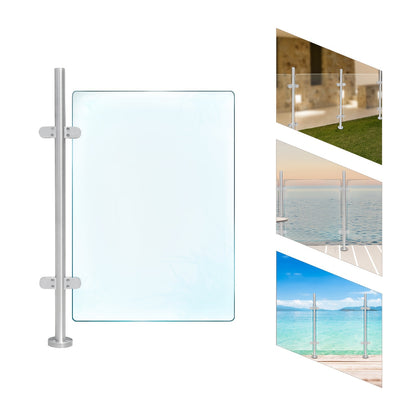 Balustradepaal – Balustradepilaar – Leuningpaal – Balustrademontage – Trapbaluster – RVS 316 Hoogwaardige Kwaliteit – 110 Cm Hoogte, Roestvrijstaal