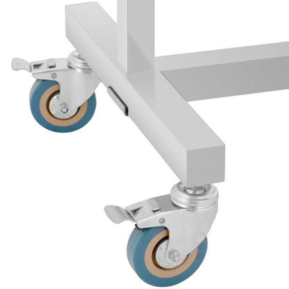 Gereedschapswagen – Werkplaatswagen – Montagewagen – Instrumententrolley – Rolwagen – Verstelbare Werkhoogte – Roestvrijstalen Werkblad 60x40 cm