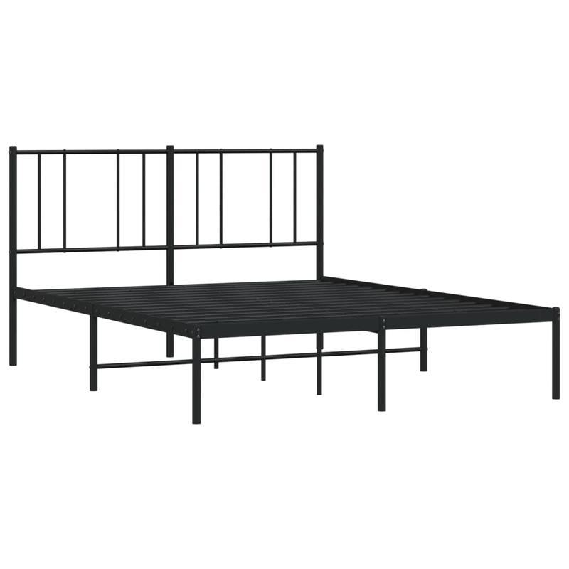 Modern Minimalist Bed Frame with Headboard - Heavy-Duty All-Metal Construction, Tool-Free Assembly, Extra Long Legs for Stability - Fits Standard Mattresses - Ideal for Small Spaces & Contemporary Bedrooms - 120x190cm (47x75i