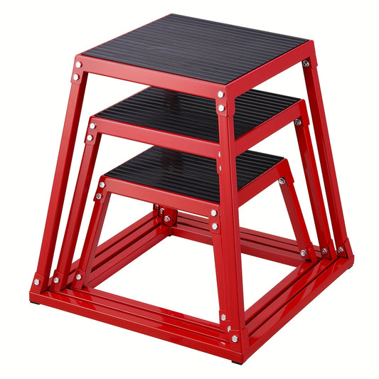 Plyobox – Plyometric Jump Box – Fitness Box – Jumpbox – Springbox – Verstelbare Hoogtes 30/45/60 cm – Robuust Stalen Frame met Anti-Slip Oppervlak