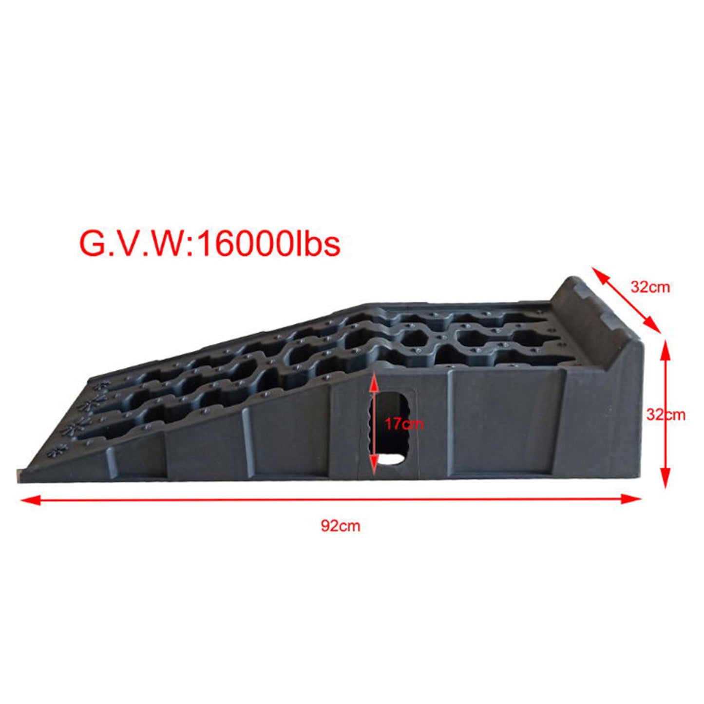 Autobruggen – Autohefbruggen – Opritten – Ramps – Verhoger – Kunststof PP – Slipvast Oppervlak – 7257 kg Draagvermogen