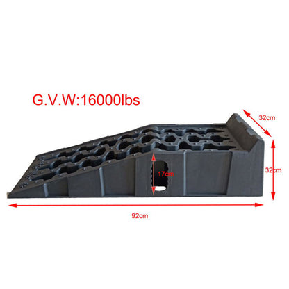 Autobruggen – Autohefbruggen – Opritten – Ramps – Verhoger – Kunststof PP – Slipvast Oppervlak – 7257 kg Draagvermogen