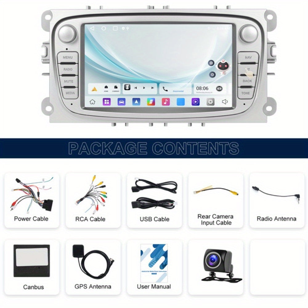 Autoradio – Auto Radio – Multimedia Speler – Inbouw Radio – Android Autoradio – 7 Inch Display – Draadloos CarPlay & Android Auto