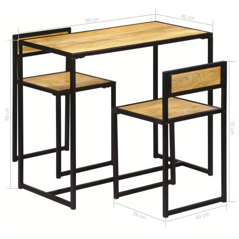 Eettafelset – Eetkamerset – Eethoek – Keukentafelset – Stoelenset – Massief Hout – Rustieke Vintage Stijl – Compact – Duurzaam