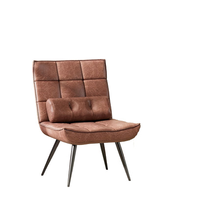Leren Fauteuil – Lounge Stoel – Relaxstoel – Draaistoel – Vintage Leunstoel – Verstelbare Rugleuning – Comfortabel Elastisch Schuim