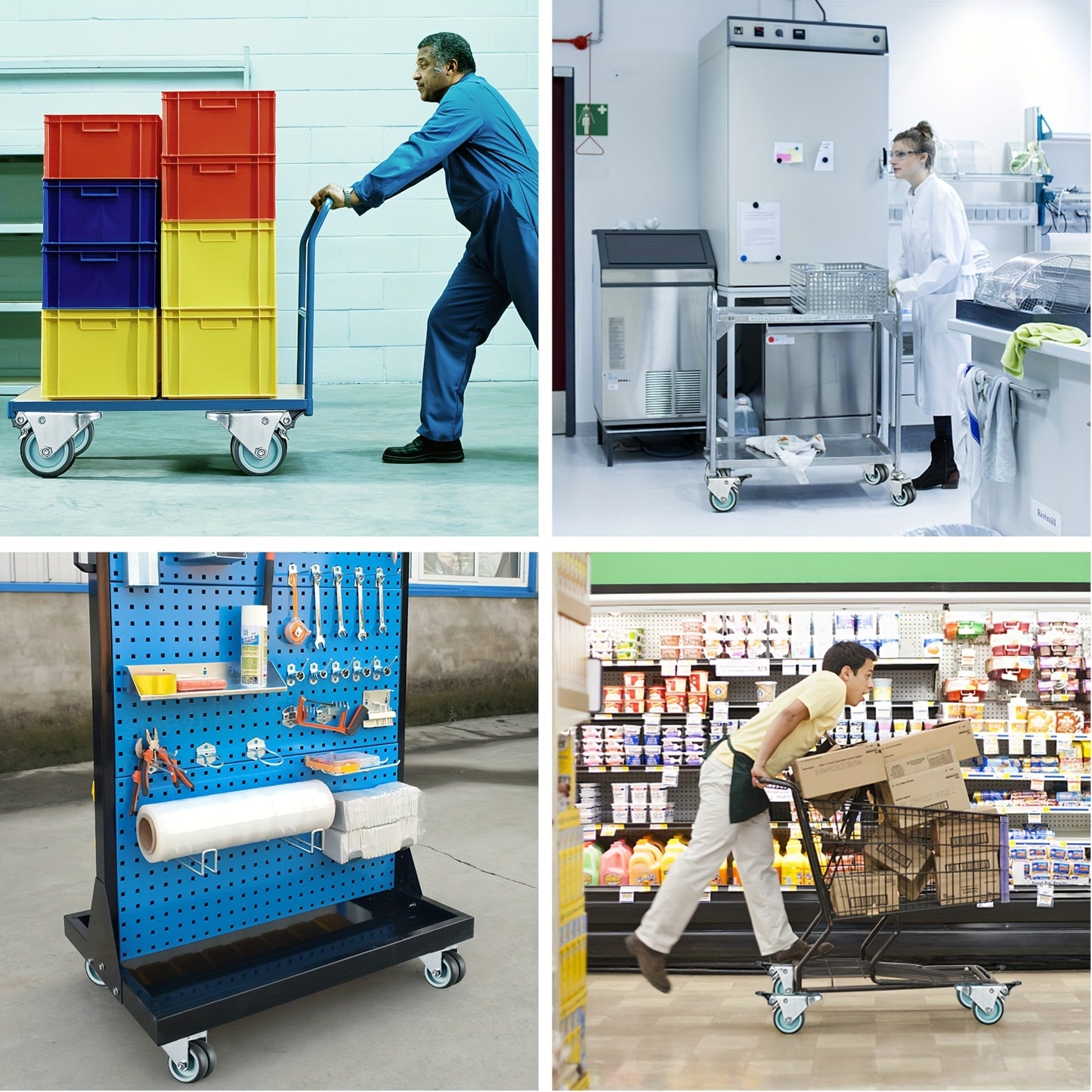 Zwenkwielen – Meubelwielen – Transportwielen – Remwielen – Zwenkrollen – Set Van 4 – 50 mm – Met Remfunctie – Draagvermogen 400 kg