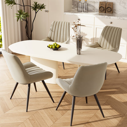 Eetkamerstoel – Stoel – Keukenstoel – Dining Chair – Zitstoel – 2-delige Set Bruin – Traagschuim Zitting – Metaal Houten Frame