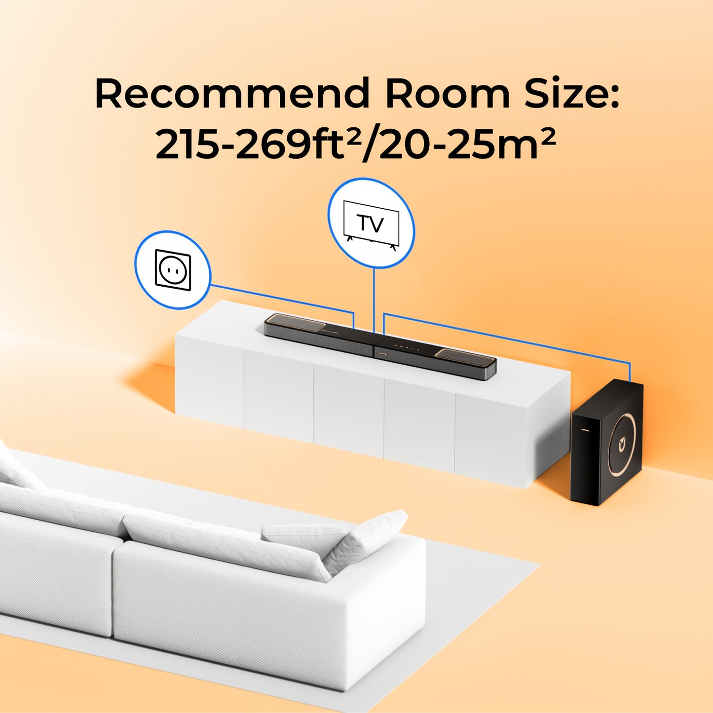 Soundbar – Home Cinema Systeem – Surround Geluidssysteem – Bluetooth Speaker – TV Speaker – Dolby Atmos 3.1.2 Kanaals – 300W Pieken Vermogen – VoiceMX Dialoogverbetering