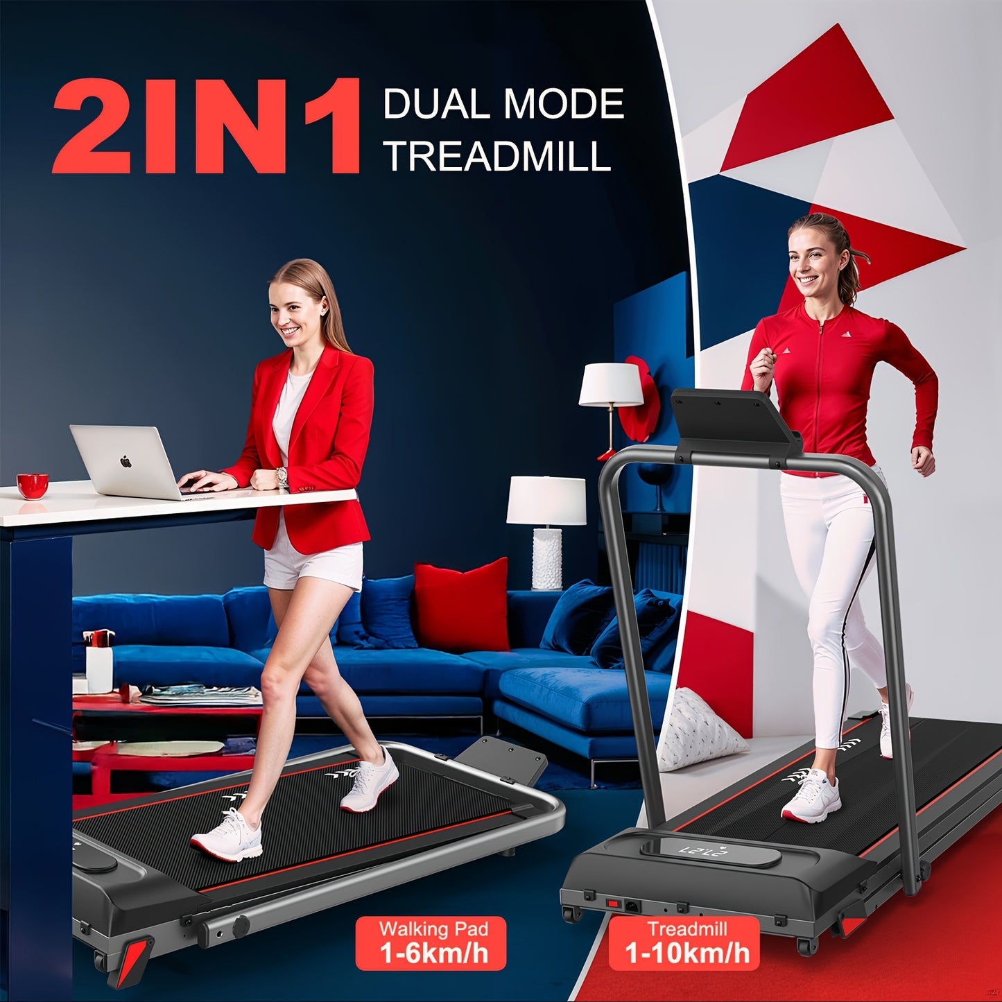 Loopband – Wandelband – Hardloopband – Walking Pad – Treadmill – 4% Helling – 2,25 PK Motor – Max. Belastbaar Tot 100 kg