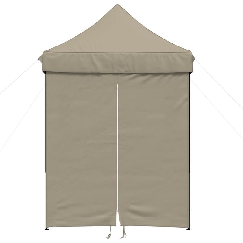 Portable Foldable Pop-Up Party Tent with 4 Walls - Instant Setup, Sturdy Frame & Taupe Beige/Brown Canopy, Easy Setup for Weddings, Camping, Backyard Events - Lightweight Outdoor Shelter with Space (No Tools Required)