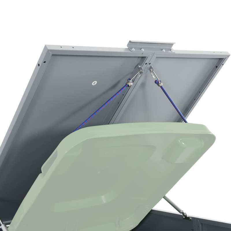 Afvalbak – Vuilnisbak – Containers – Afvalcontainer – Buitenbak – Staal Met Wielen – Ventilatie En Sluitingen – Grijs 138x79x117 cm