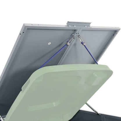 Afvalbak – Vuilnisbak – Containers – Afvalcontainer – Buitenbak – Staal Met Wielen – Ventilatie En Sluitingen – Grijs 138x79x117 cm