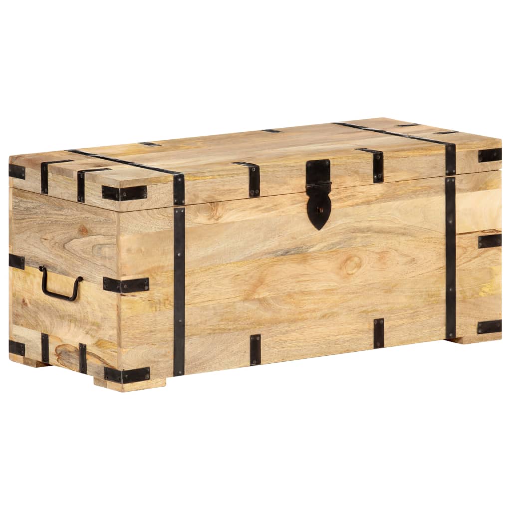 Vidaxl Storage Chest Storage Furniture Blanket Chest Box Storage Box Storage Boxes Blanket Boxes Treasure Chest Boxes Massif Mango Wood