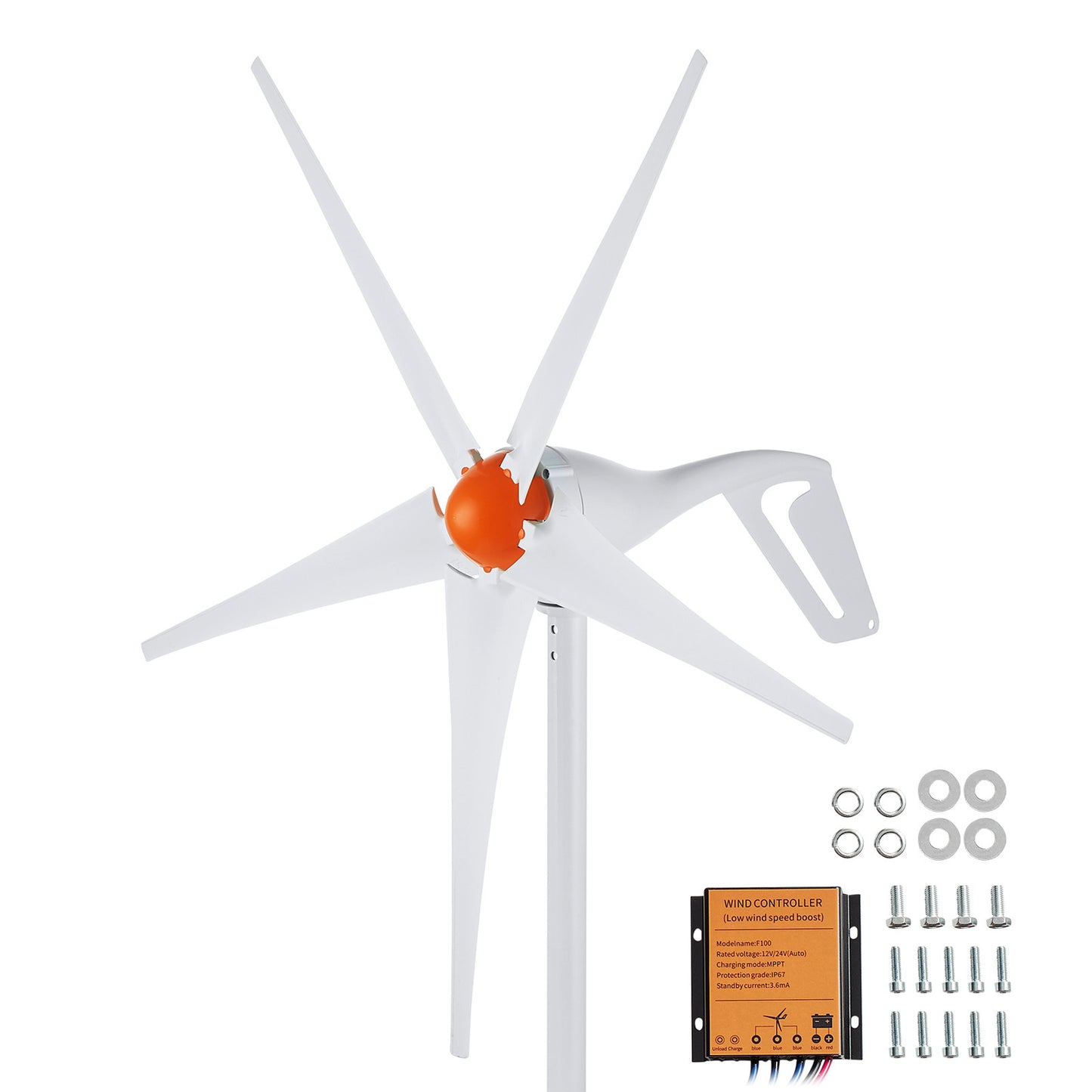 Windgenerator – Windturbine – Windmolen – Windenergie Generator – 500W Vermogen – 12V Met Verstelbare Windrichting