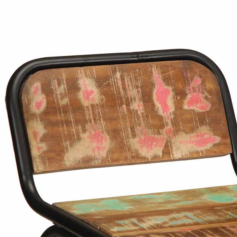 Bar stool 2pcs 46x35.5x80cm old wood solid wood,  Dining Room Furniture, Contemporary Seating, Square Stool, Sturdy Craftsmanship, Counter Height Stool, Seating Furniture, Restaurant Owners
