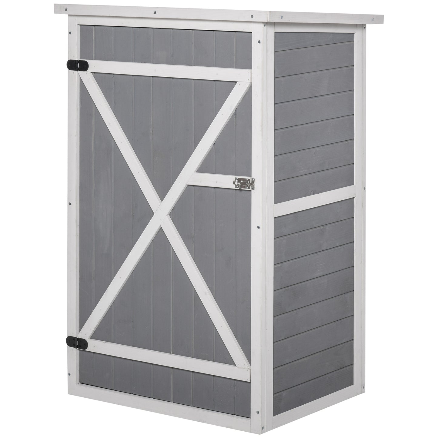 Tuinberging – Tuinhuis – Tuinkast – Gereedschapsschuur – Opbergkast – Vurenhout Met Bitumen Dak – Grote Vergrendelbare Deur Met 2 Planken – Compacte Afmetingen 75x56x115 cm