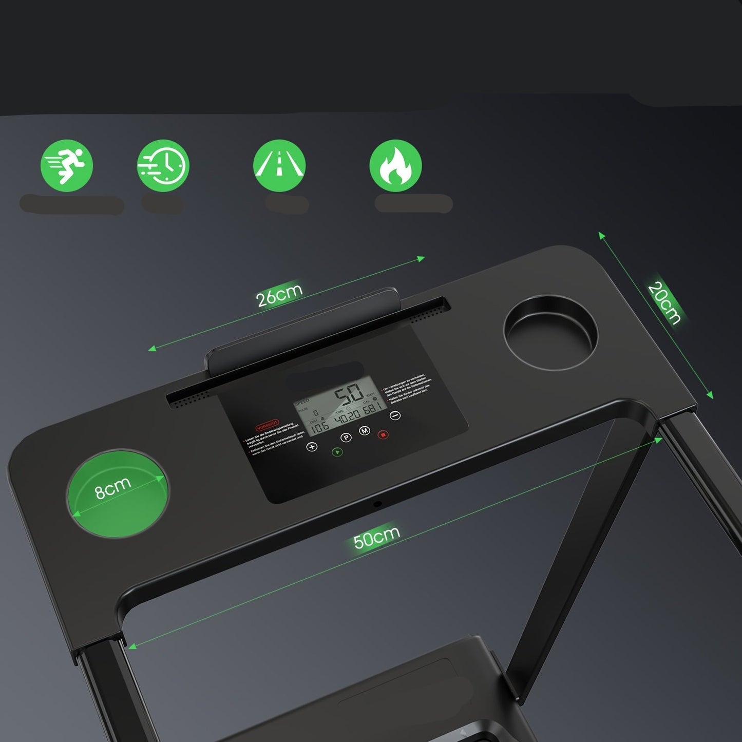 Loopband – Inklapbare Loopband – Compacte Loopband – Fitnessapparaat – Stille Motor – 12 Vooraf Ingestelde Programma’s - QUORE