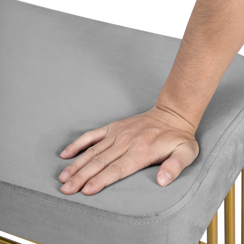 Schoenenkruk – Schoenentaburet – Schoenbank – Schoenopbergkast – Zitkruk – Metalen Frame – Verstelbare Poten – Velvet Zitting – Compact Design – Duurzaam & Modern