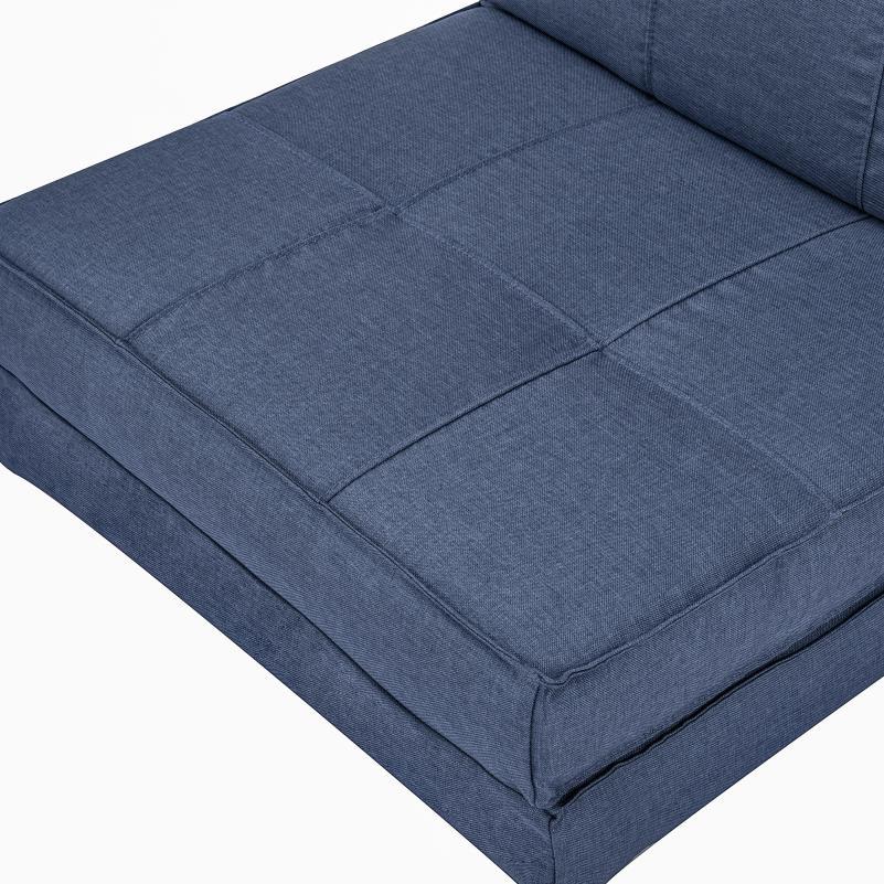 Vouwbare Vloerfauteuil – Vouwstoel – Slaapfauteuil – Loungefauteuil – Opklapbare Stoel – Donkerblauw – Compact Formaat 61x73x58 cm – Zachte Duurzame Stoffering