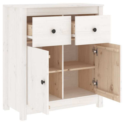 White Sideboard 70x35x80cm in Solid Pine Wood Removable and durable, Console Table Formal Wood, Entryway Storage Solution, Removable Shelf Furniture, Pine Wood Sideboard, Clean Line Furniture, Quality Woodworking, Durable Woo