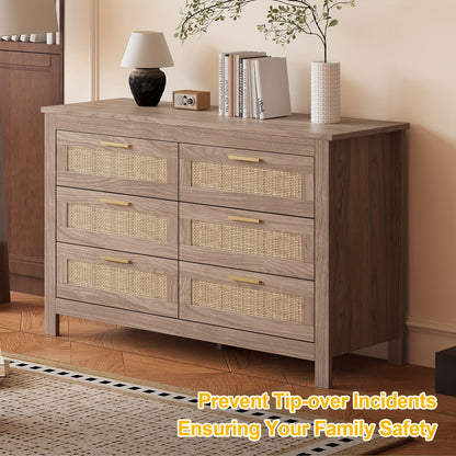 Ladekast – Ladeblok – Opbergkast – Commode – Kastenmeubel – 6 Lades – Wit Houtkleur – Soepel Schuivende Ladegeleiders – Eenvoudige Montage