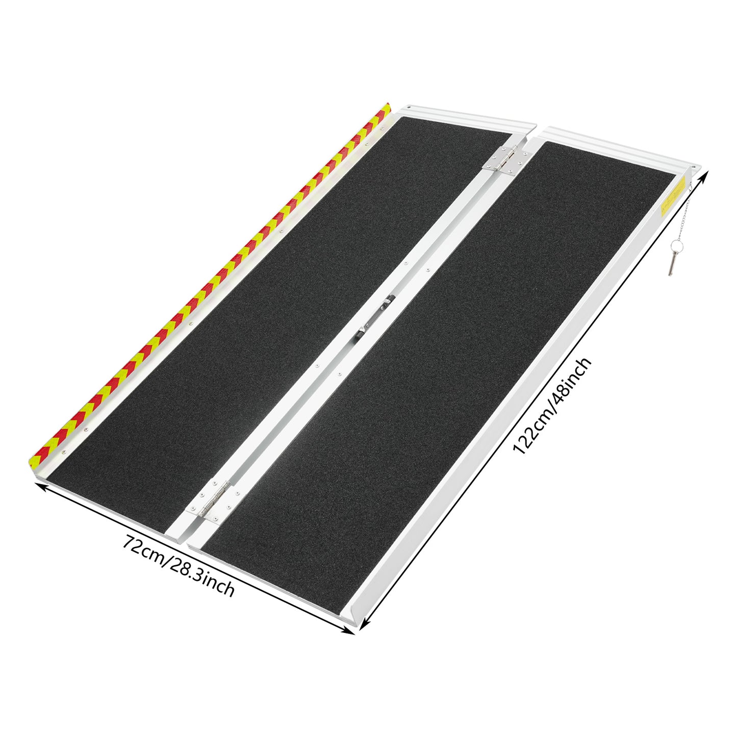 121.92cm Portable Ramp | Folding Handicap Ramp with Handle for Steps/Stairs/Scooter, Aluminum Alloy by NaMaSyo