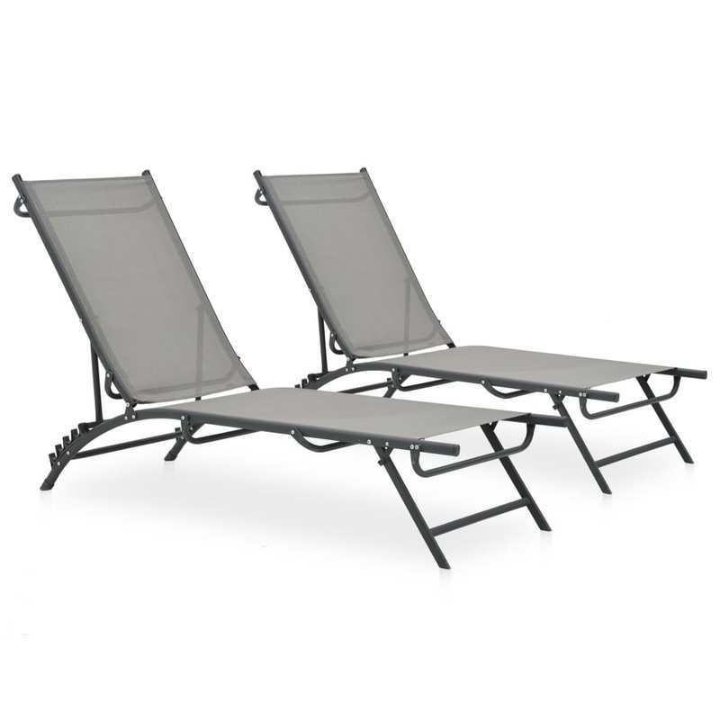 Terrasstoel – Tuinstoel – Buitenstoel – Campingstoel – Strandstoel – Stalen Frame – Ergonomisch & Lichtgewicht 2-Pack