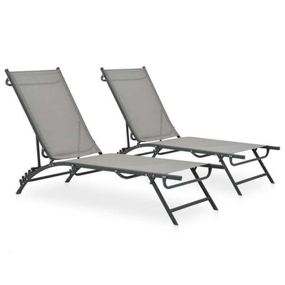 Terrasstoel – Tuinstoel – Buitenstoel – Campingstoel – Strandstoel – Stalen Frame – Ergonomisch & Lichtgewicht 2-Pack