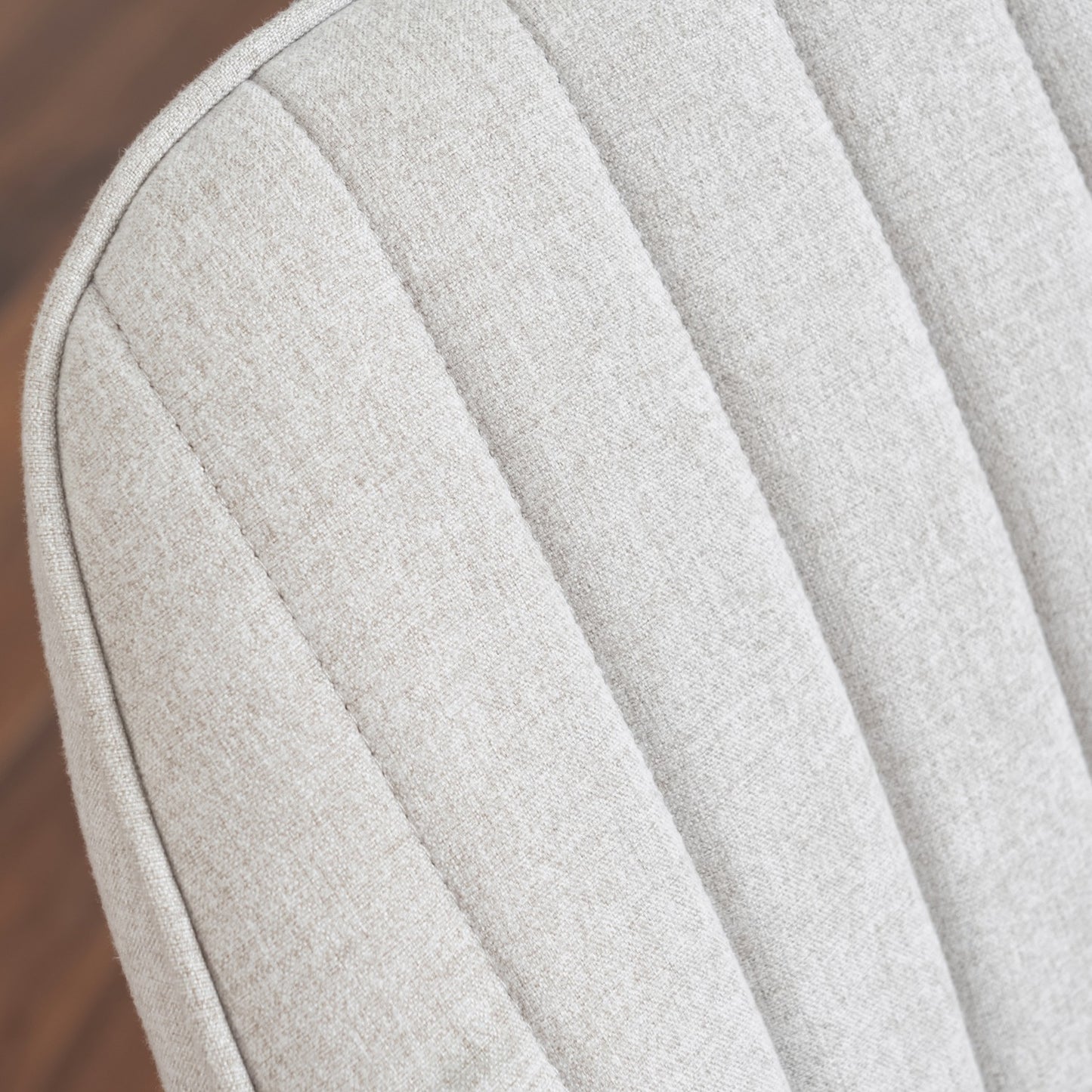 Draaistoel – Eetkamerstoel – Bureaustoel – Make-upstoel – Rotatiestoel – Beige – 360° Draaibaar – Massief Houten Poten
