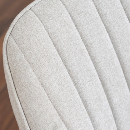 Draaistoel – Eetkamerstoel – Bureaustoel – Make-upstoel – Rotatiestoel – Beige – 360° Draaibaar – Massief Houten Poten