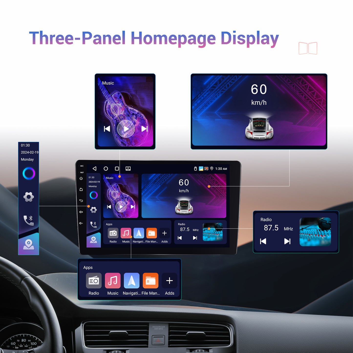Android Auto Radio – Autoradio – Carplay – Multimedia Speler – Navigatiesysteem – 10 Inch HD Touchscreen – Android 13 OS – Inclusief Achteruitrijcamera