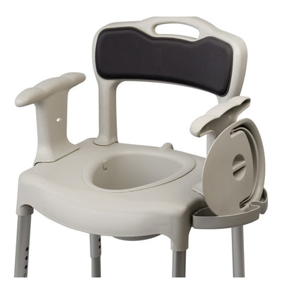 Etac Swift Commode - a Toilet-Shower Chair (Multi-Functional) with Removable: Armrests And Backrest (160 Kg)