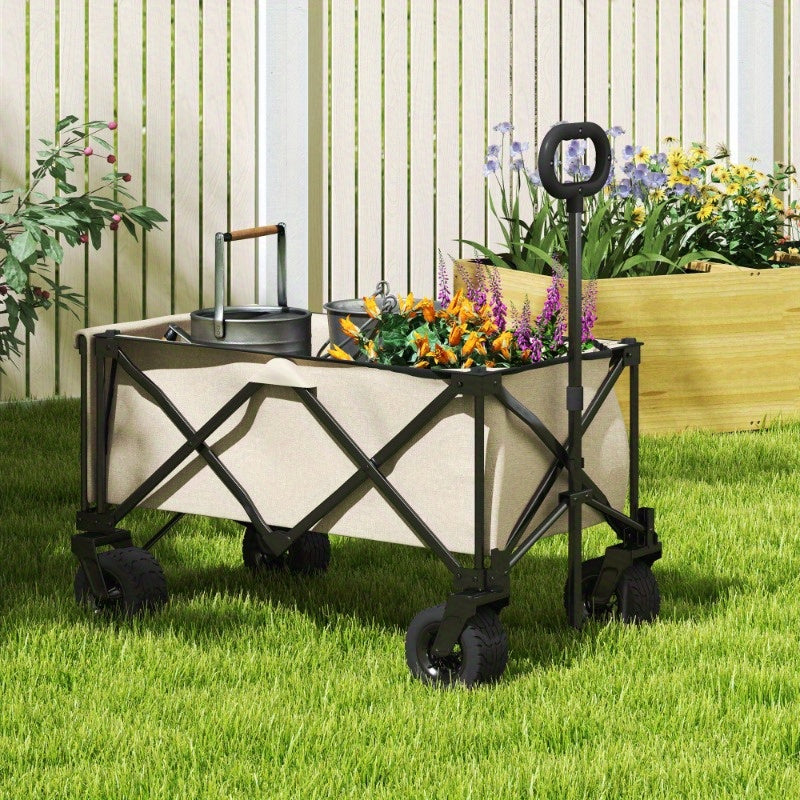 Tuinkar – Opvouwbare Kar – Bolderkar – Transportkar – Tuinwagen – 138 Liter Inhoud – Draagvermogen 100 kg