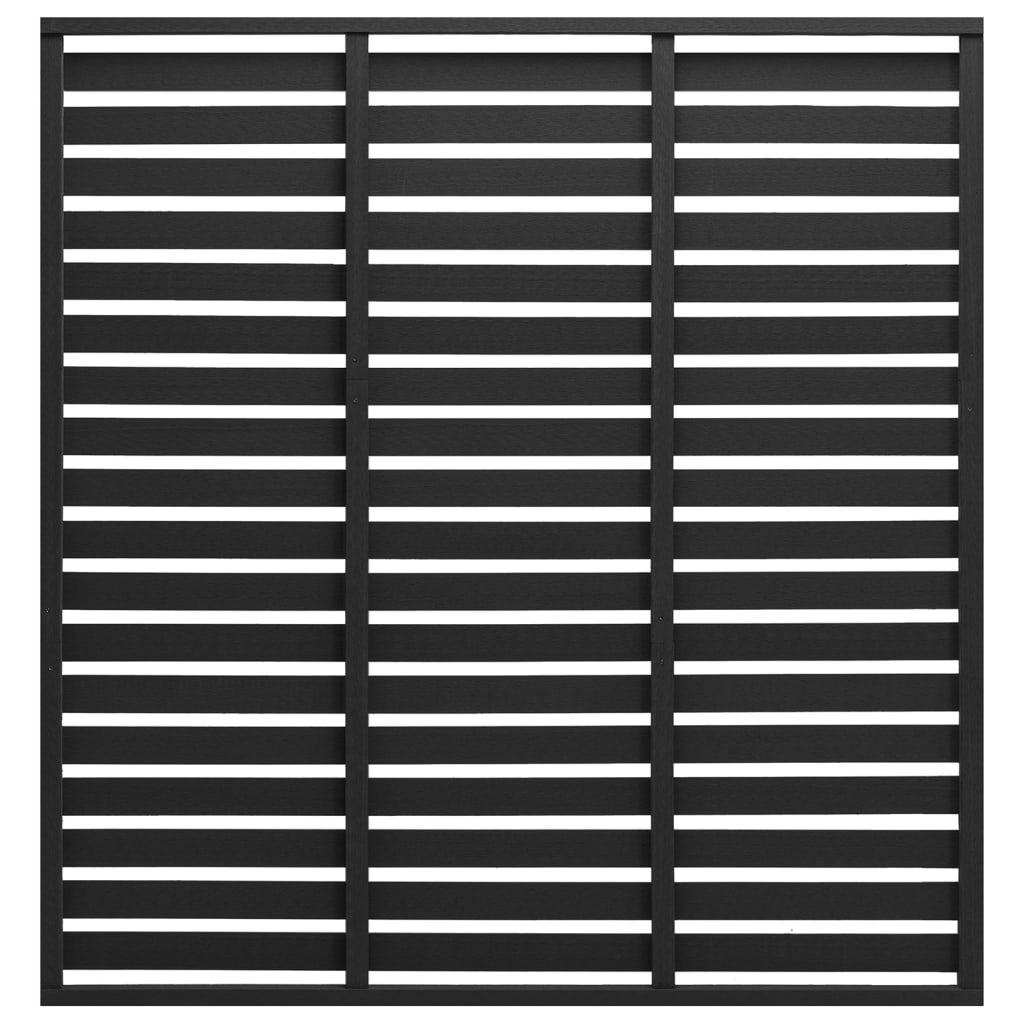 Schuttingpaneel – Tuinscherm – Tuinafscheiding – Hekpaneel – Tuinschutting – Hout-Kunststofcomposiet – 180x180 cm – Onderhoudsvriendelijk – Weerbestendig - Zwart
